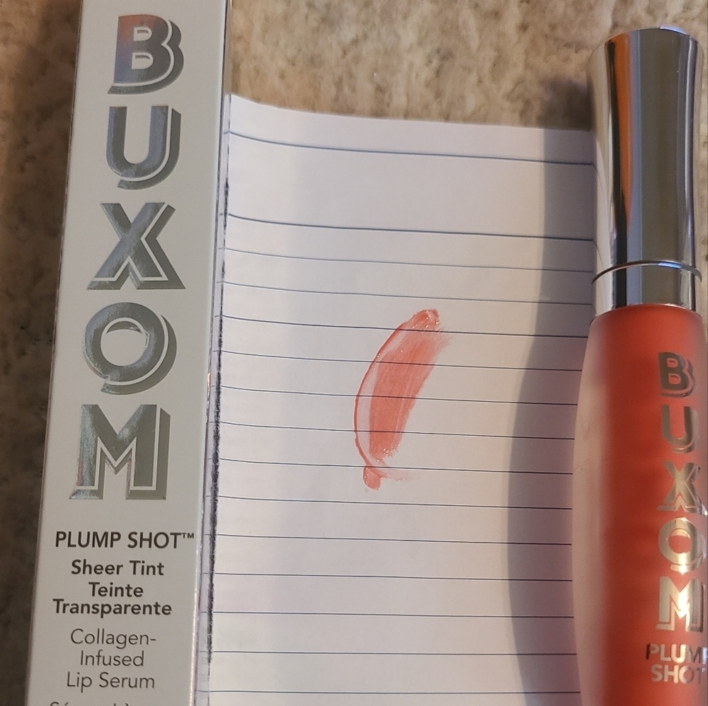 NIB, BUXOM PLUMP SHOT SHEER TINT IN KORAL KISS LIP GLOSS SERUM